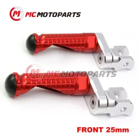 Vvrfpfg4225mmsimprordcl47004 Createmotor For Kawasaki Z750 / S R 04-13 12 11 10 Mpro 25mm Extended Red Front Foot Pegs