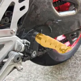 Vvrfpfg4440mmbkmccpgdcl47003 Createmotor For Kawasaki Z125 16-20 19 18 17 Mccp 40mm Extended Gold Front Foot Pegs