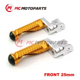 Vvrfpfg5925mmsimprogdcl47002 Createmotor For Suzuki Gsx-r 600 01-03 02 Mpro 25mm Extended Gold Front Foot Pegs