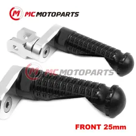 Vvrfpfg7025mmsimprobkcl47002 Createmotor For Suzuki Dl 1000 Xt V-strom 17-19 18 Mpro 25mm Extended Black Front Foot Pegs