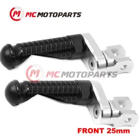 Vvrfpfg7325mmsimprobkcl47004 Createmotor For Suzuki Gsf 650 Bandit 05-06 Mpro 25mm Extended Black Front Foot Pegs