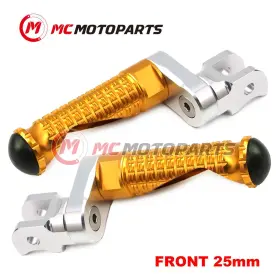 Vvrfpfg9325mmsimprogdcl47006 Createmotor For Yamaha Srx 600 86-90 89 88 87 Mpro 25mm Extended Gold Front Foot Pegs