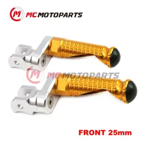 Vvrfpfg9325mmsimprogdcl47010 Createmotor For Yamaha Yzf 600 R Thundercat 96-03 02 Mpro 25mm Extended Gold Front Foot Pegs