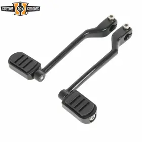 38007003 Custom Chrome Gloss Black Triple Slot Heel Toe Shifter Pegs Fits For Harley Touring Softail Fl