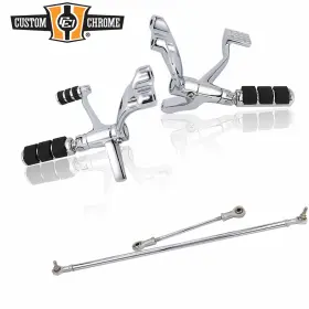 610474 Custom Chrome Forward Controls Pegs Kit Fits For Harley Sportster Xl 883 1200 2004-up