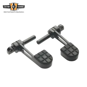 651800 Custom Chrome Black V-kushon H/rest Without Peg Footpeg Stirrups Fits For Harley