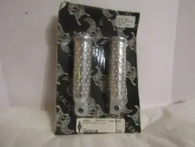 652640 Custom Chrome Large Spiral Foot Pegs Polished