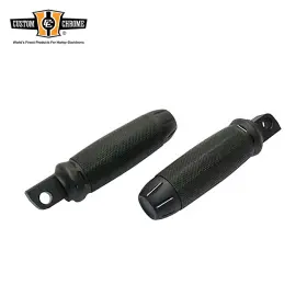 688829 Custom Chrome Panorama Foot Peg Set Matte Black Rubber Fit For Harley Male Mount Style