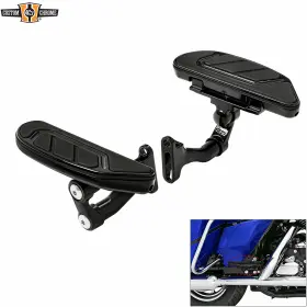 38023003 Custom Chrome / Tour Ease Passenger Footboards Floorboards With Brackets Fit For Harley Touring Gloss Black 38023003 Custom Chrome / Tour Ease Passenger Footboards Floorboards With Brackets Fit For Harley Touring Gloss Black