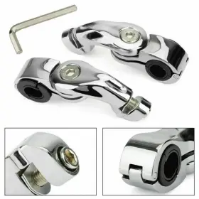 Fp-260-chrome Darupsun 1 Inch 1-1/4 Angled Highway Engine Guard Foot Peg Mount Clamp Bracket For Dyna Us