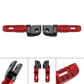 Fp-370-red Darupsun Front Footrests Foot Pegs Fits Kawasaki Zx-4r Zx-4rr 24-25 Ninja 400 18-24 Red