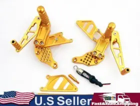 M528-b009-gold Darupsun Gold Rearsets Adjustable Foot Pegs Rest For Suzuki Gsx1300r Hayabusa 99-20 Usa