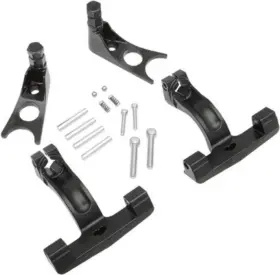 1621-0513 Drag Specialties Black Passenger Floorboard Mount Kit - Softail 00-17