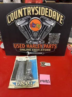 1624-0280 Drag Specialties Pair Black Highway Foot Peg Mount Kit New 91-17 Harley Dyna Fxd