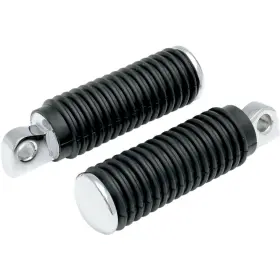 Ds-253406 Drag Specialties Passenger Pegs - Rubber Chrome End