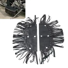 Dreamhighh 550750492407 Motorcycle Front Rider Floorboard Fringe Covers For Honda Yamaha Harley
