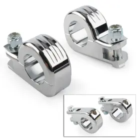 Dreamhighhusa 550727774451 1.25 Inch Highway Foot Peg Mounts Chrome Fit For Harley Touring Road King Engine Bar