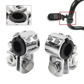 Dreamhighhusa 550731884603 Motor 1 Inch 1.25 Highway Bar Foot Pegs Mount Clamps Bracket Set For Harley Chrome