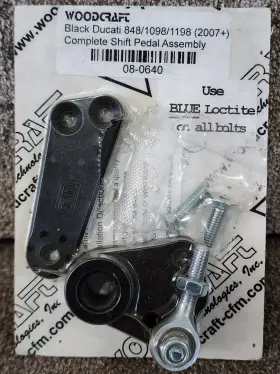08-0640 Ducati Woodcraft Black Complete Shift Pedal Assembly That Is Actually Incomplete