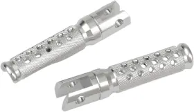 50-11211a Emgo Slash-cut Foot Pegs - Driver Silver For Honda