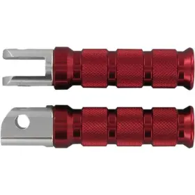 50-11252 Emgo Round Passenger Footpegs Red #50-11252 For Kawasaki