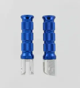 50-11313 Emgo Fits International Round Style Footpegs - Passenger Blue