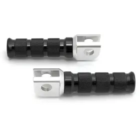 50-11325 Emgo Round Style Footpegs - Passenger Black