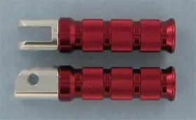 50-11352 Emgo Round Style Footpegs - Passenger Red