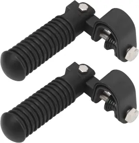 Evgatsautovmug8z6w91-11 Evgatsauto Foot Pegs Pair Of Motorcycle Clamp Footrest Mount For 1in Black