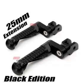Clfafg04m25mprobksn7w019 Fastmotosport Mpro 1 Inch Extension Black Front Foot Pegs For R 1200 06-13 14 15 16 17 18