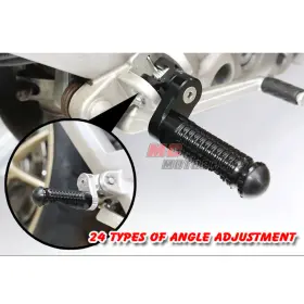 Clfafg33m25mprobksn7w146 Fastmotosport Mpro 1 Inch Extension Black Front Foot Pegs For Honda Nc700 S/x 12 13 14 15 16
