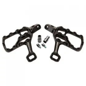 Fastway 2103440001 Ext Motorcycle Foot Pegs Kit Black