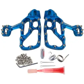 22-4-028-bls Fastway Ext Footpegs - Pegs Only Blue 6mm Down/6mm Back