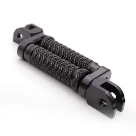 Clcrfpa10025mmbkpolebkcc023f Ffracing Black M-grip 25mm Adjustable Front Foot Pegs For Vulcan 1500/1600 02-08 07 06 05