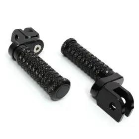 Clcrfpa14025mmbkpolebkcc004f Ffracing Black M-grip 25mm Adjustable Front Foot Pegs For Suzuki Sv 1000 / S 03-07 06 05