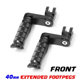 Clcrfpa15040mmbkmccpbkcc009f Ffracing Black R-fight Front Foot Pegs 40mm Extend For Honda Cb1000r 08-23 22 21 20 19 18