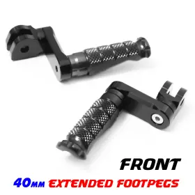 Clcrfpa17040mmbkmccpbkcc023f Ffracing Black R-fight Front Foot Pegs 40mm Extend For Yamaha Mt-09 Tracer 15-20 19 18 17