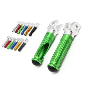 Clcrfpfg45aasimprogrcc7w205 Ffracing Green Billet Front Footpegs Mpro For Kawasaki Versys 1000 12 13 14
