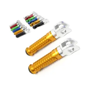 Clcrfpfg50simprogdcc7w219 Ffracing Gold Billet Front Footpegs Mpro For Kawasaki Zx-10r Ninja 11-14 15 16 17 18 19