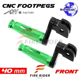 Aarfpfg0240mbkmfpgrcl722004 Fireriderworld 40mm Adjustable Green Rider Foot Pegs Shinobi For Shiver 900 17 18
