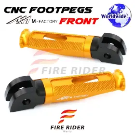 Aarfpfg03bkpolegdcl722006 Fireriderworld Cnc Gold Rider Foot Pegs Shinobi For Aprilia Tuono 125 17 18 19