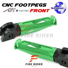 Aarfpfg03bkpolegrcl722002b Fireriderworld Cnc Green Rider Foot Pegs Shinobi For Aprilia Rsv4 1000 R Factory 13 14 15 16 17