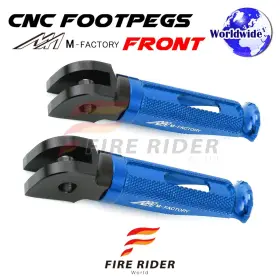 Aarfpfg101bkpolebucl722002b Fireriderworld Cnc Blue Rider Foot Pegs Shinobi For Yamaha Xv 1100 Virago 91 92 93 94 95 96
