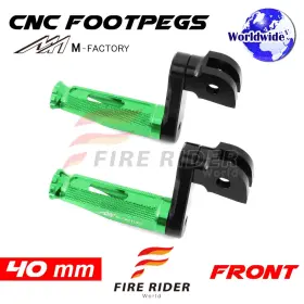Aarfpfg1140mbkmfpgrcl722004 Fireriderworld 40mm Adjustable Green Rider Foot Pegs Shinobi For R1150gs 99 00 01 02 03