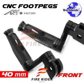 Aarfpfg1640mbkmfpbkcl722004 Fireriderworld 40mm Adjustable Black Rider Foot Pegs Shinobi For Hypermotard 796 10 11 12 13 14