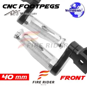 Aarfpfg2140mbkmfpsicl722008 Fireriderworld 40mm Adjustable Silver Rider Foot Pegs Shinobi For Supersport 900 All Year