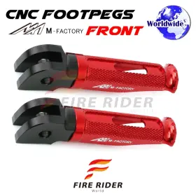 Aarfpfg25bkpolerdcl722008 Fireriderworld Cnc Red Rider Foot Pegs Shinobi For Ducati Multistrada 950 / S 17 18 19 20