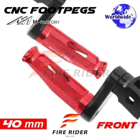 Aarfpfg3140mbkmfprdcl722005a Fireriderworld 40mm Adjustable Red Rider Foot Pegs Shinobi For Cb1300 S 97 98 99 00 01 02 03 04