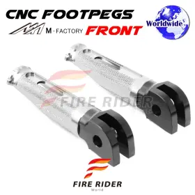 Aarfpfg31bkpolesicl722006b Fireriderworld Cnc Silver Rider Foot Pegs Shinobi For Honda Nt 650 V Deauville 01 02 03 04 05