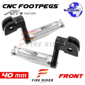 Aarfpfg3440mbkmfpsicl722004a Fireriderworld 40mm Adjustable Silver Rider Foot Pegs Shinobi For Cbr900rr Fireblade 92 93 94 9